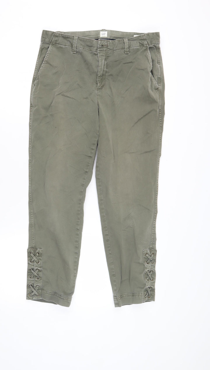 GAP Women’s Green Capri Trousers S Pocket Casual