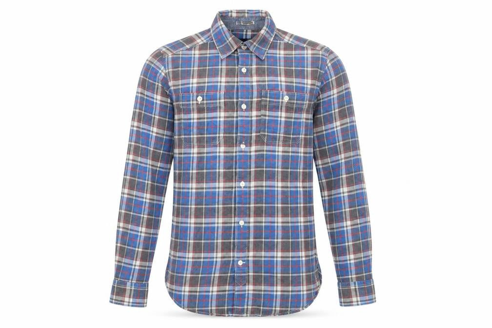Gap Men's Blue Plaid Button-Up Shirt XS Long Sleeve