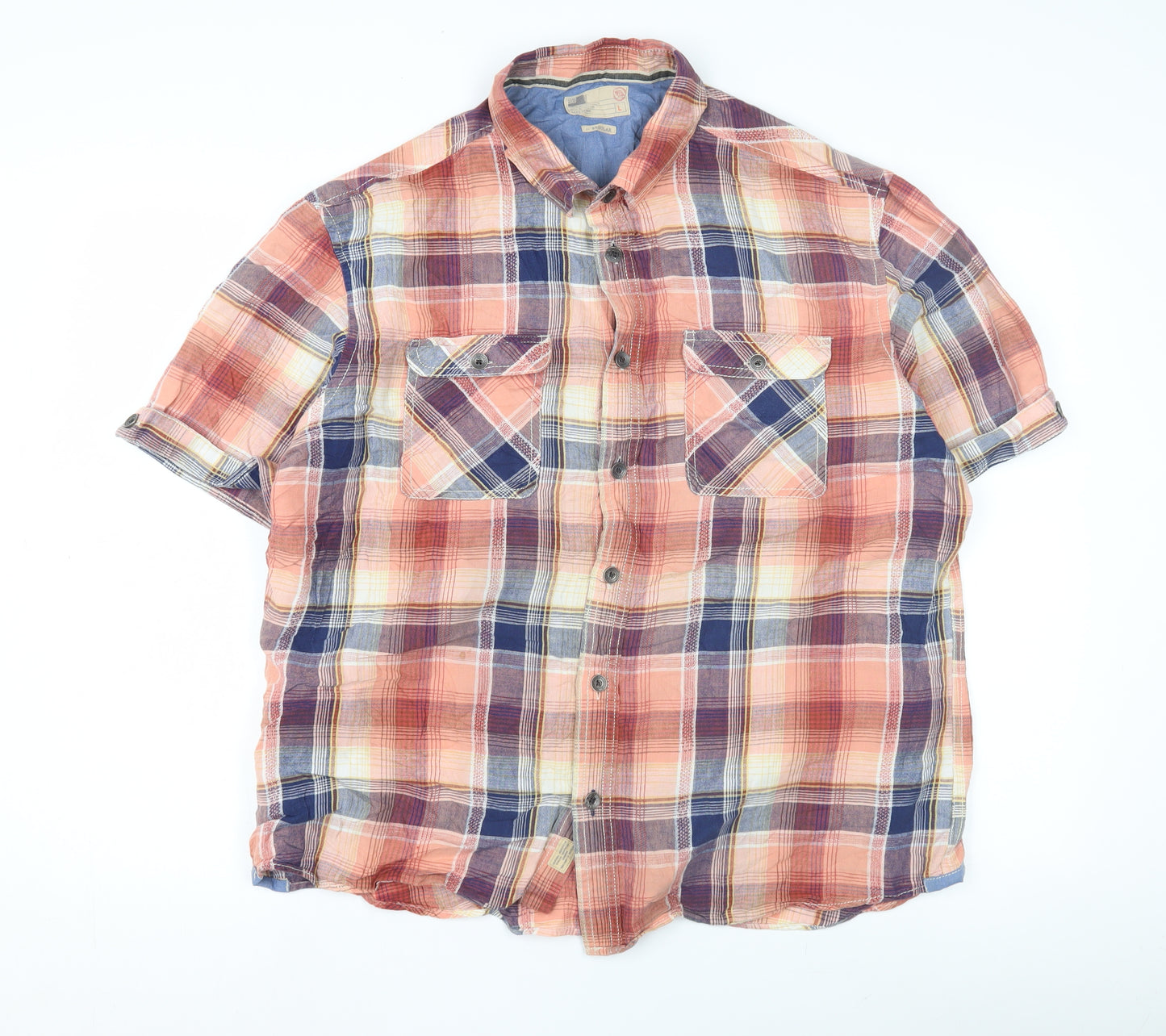 North Coast Men's Large Multicoloured Plaid Shirt