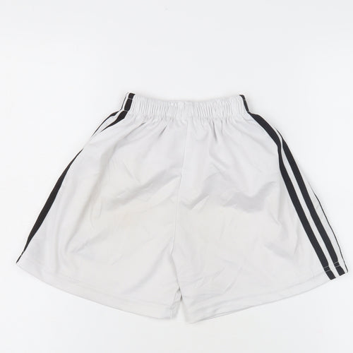 Adidas Boys White Athletic Sports Shorts 11 Years