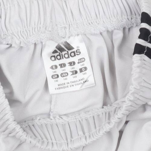 Adidas Boys White Athletic Sports Shorts 11 Years