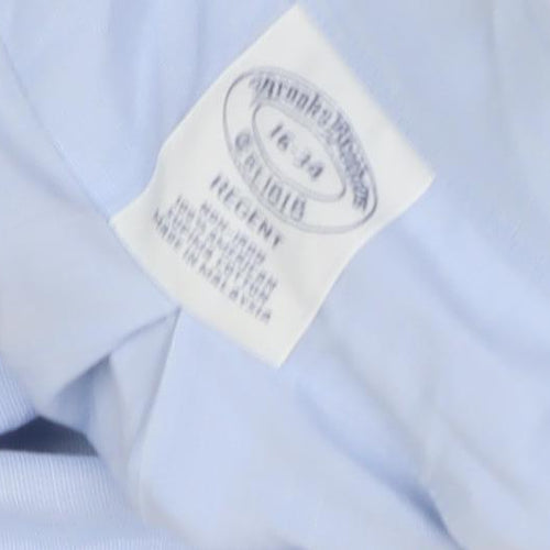 Brooks Brothers Men's Blue Dress Shirt, Size 16
