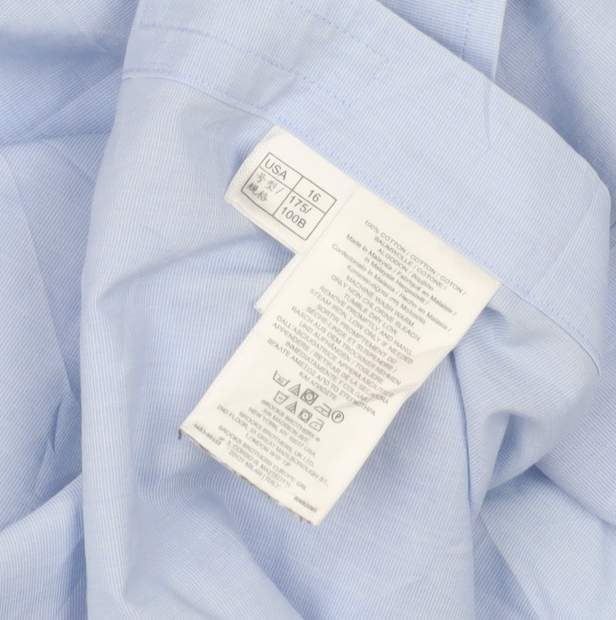 Brooks Brothers Men's Blue Dress Shirt, Size 16
