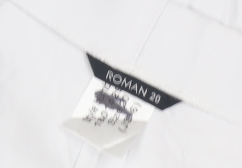 Roman Women's White Lace Accented Cotton Trousers