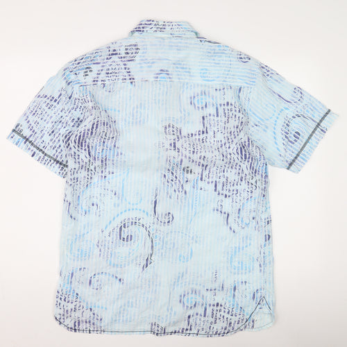 Tom Tailor Men's Blue Graphic Print Button-Up Shirt
