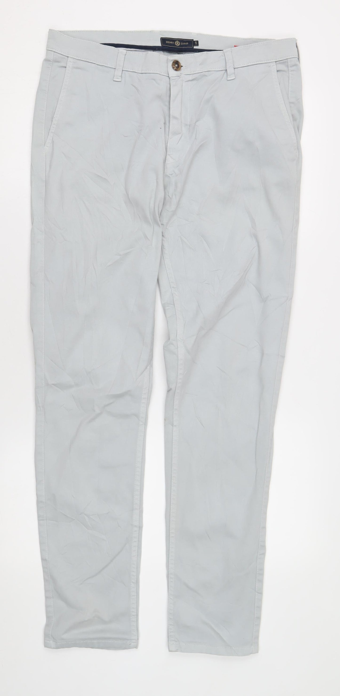 Henri Lloyd Men's Grey Chino Trousers 34R