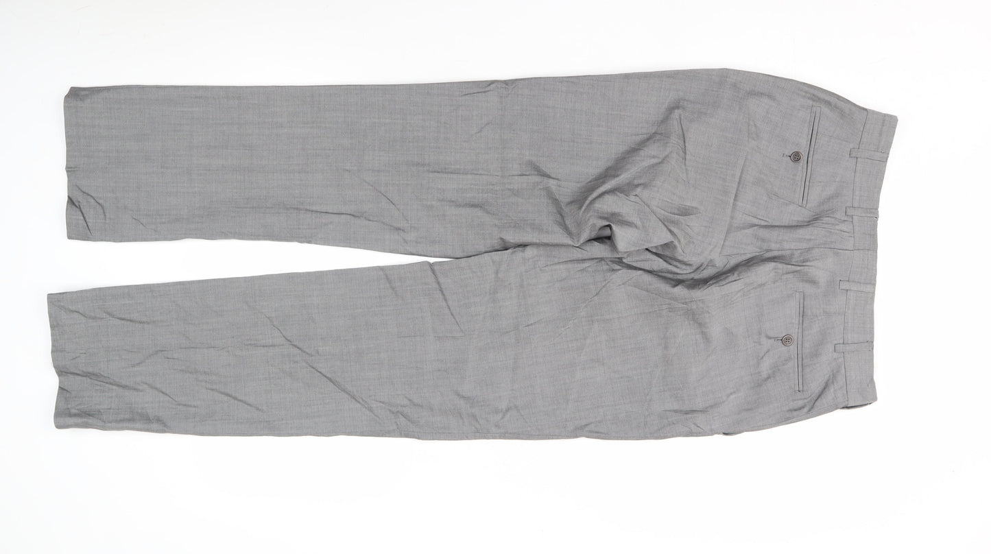 New Simon Grey Trousers for Men Size 38R Formal Wear