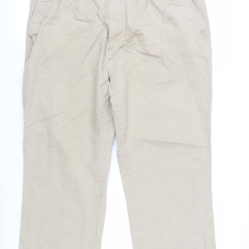 Cotton Traders Men's Beige Chino Trousers, Size 36 in
