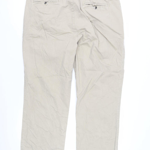 Cotton Traders Men's Beige Chino Trousers, Size 36 in