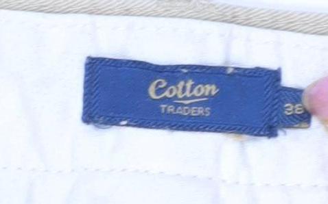 Cotton Traders Men's Beige Chino Trousers, Size 36 in