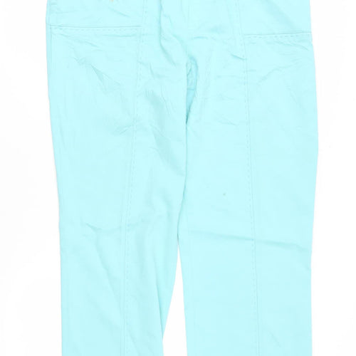 Lucia Women's Blue Regular Fit Trousers, Size 18