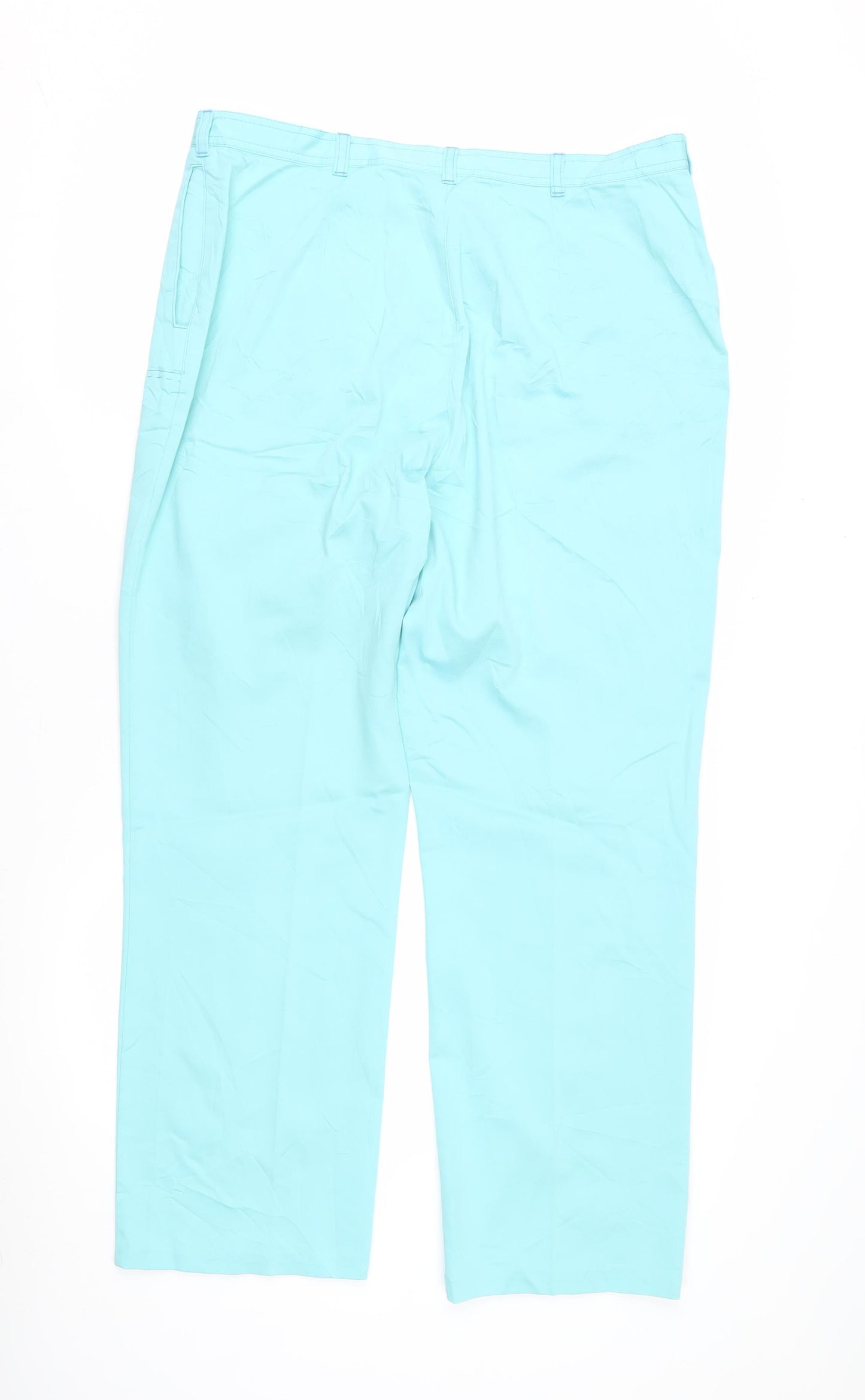 Lucia Women's Blue Regular Fit Trousers, Size 18