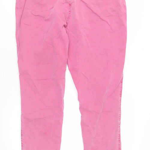 Mantoni Women's Pink Chino Trousers Regular Size 16