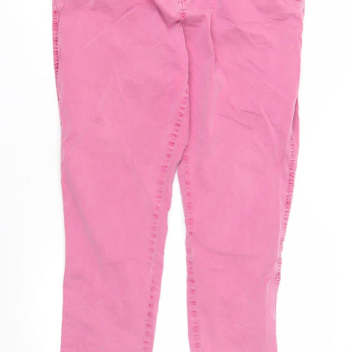 Mantoni Women's Pink Chino Trousers Regular Size 16