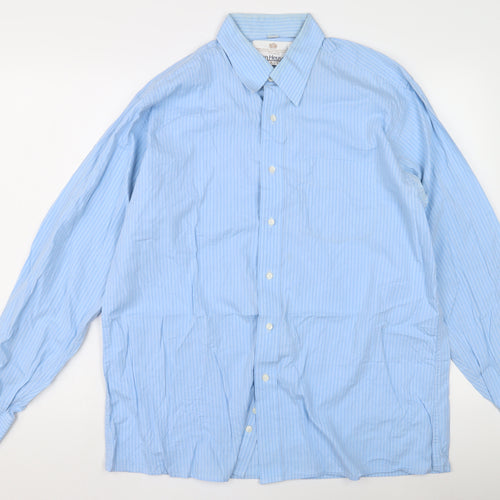 Van Heusen Men’s Blue Striped Long Sleeve Dress Shirt L
