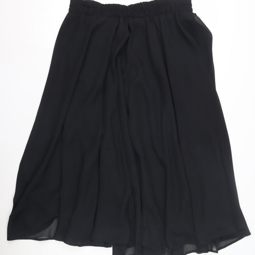 Richards Women's Black Midi A-Line Skirt, Size 14