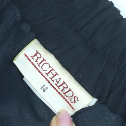 Richards Women's Black Midi A-Line Skirt, Size 14