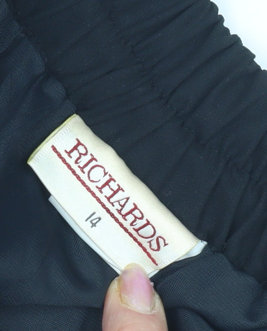 Richards Women's Black Midi A-Line Skirt, Size 14