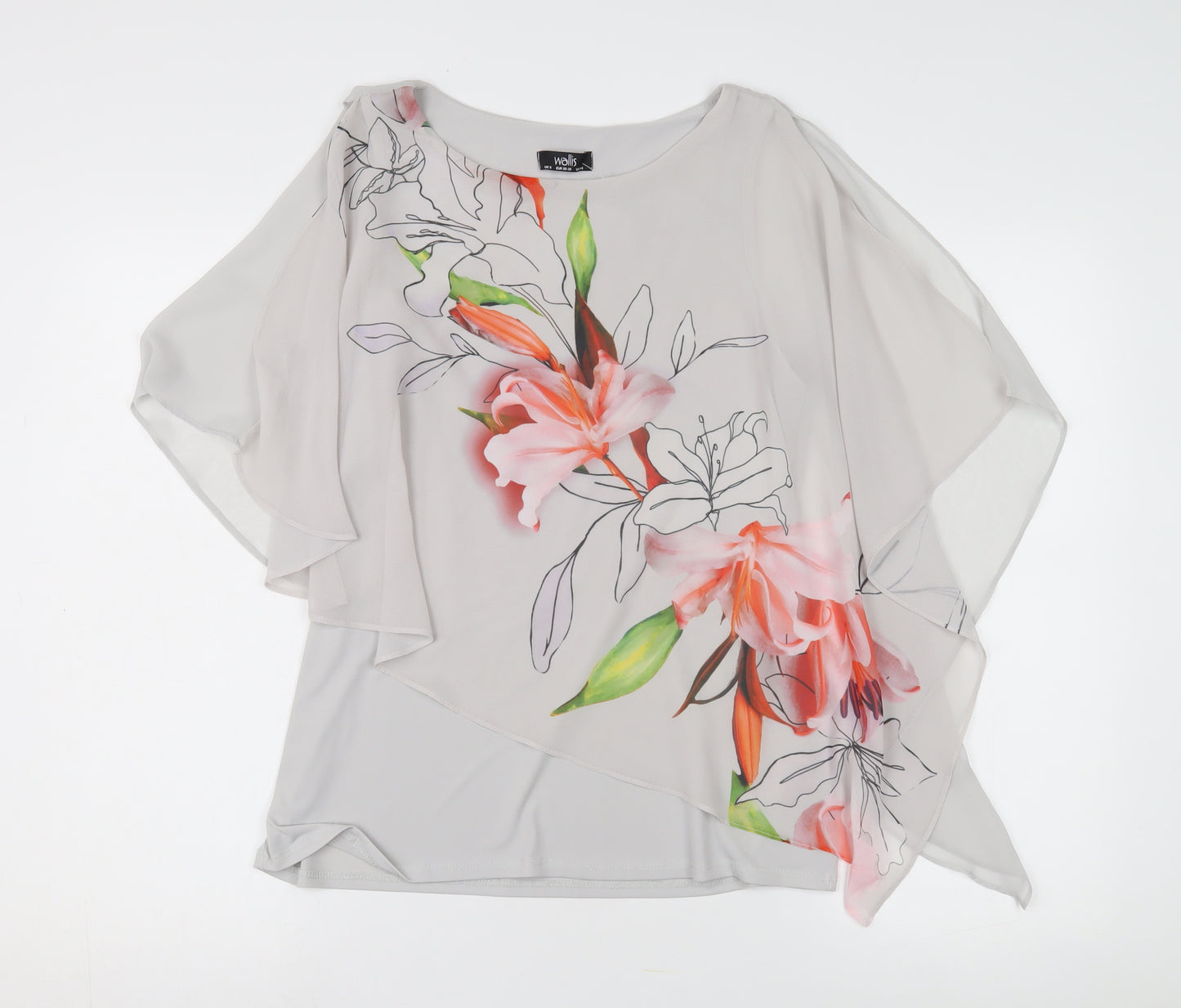 Wallis Women's Multicoloured Floral Tunic Blouse S