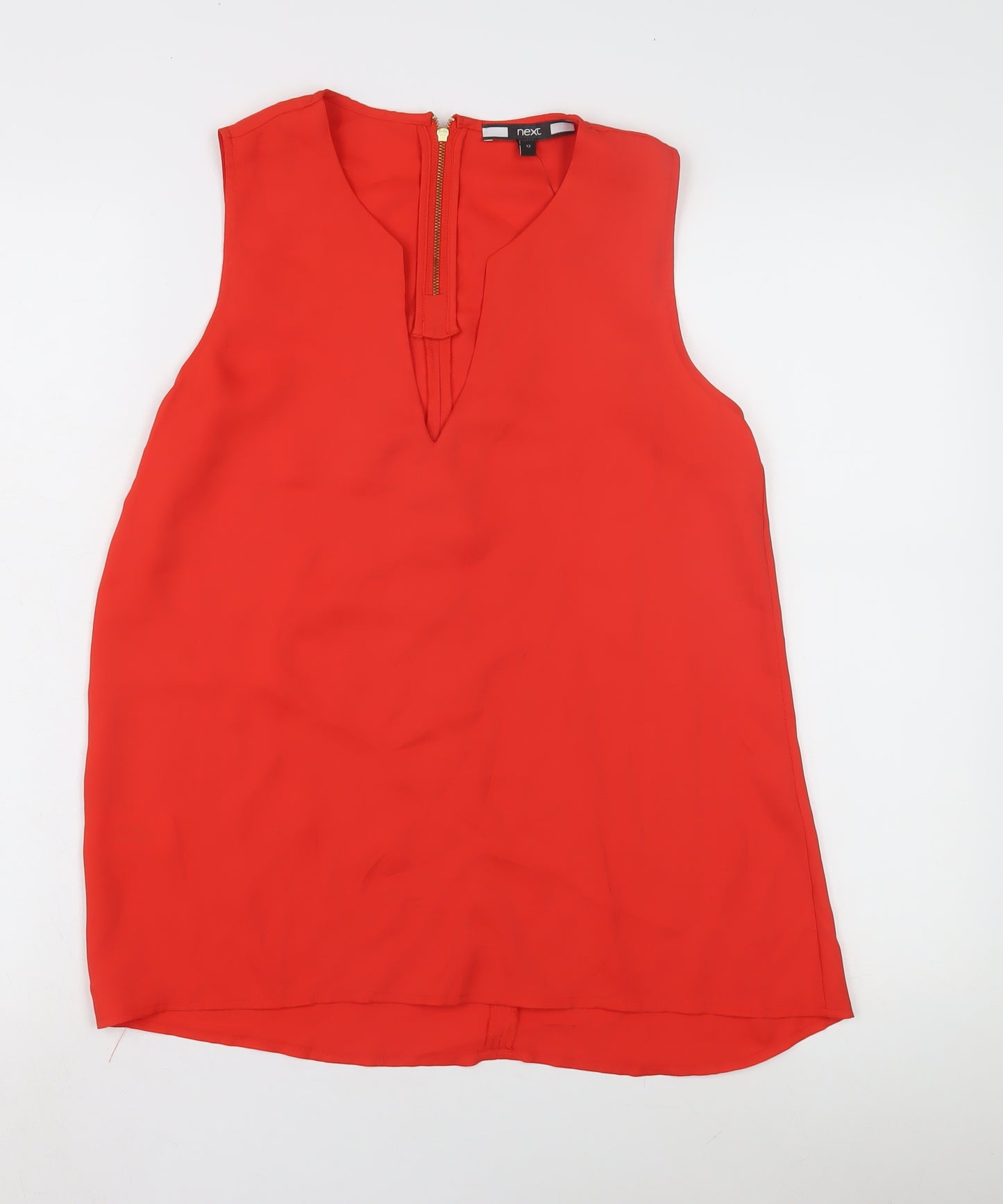 Next Women's Red Sleeveless Blouse - Size 12