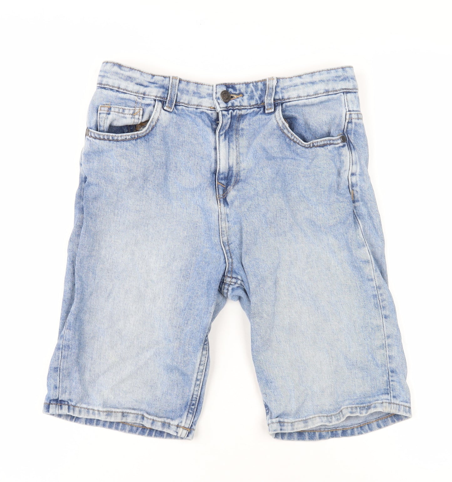 Marks and Spencer Boys Blue Bermuda Denim Shorts Size 12-13