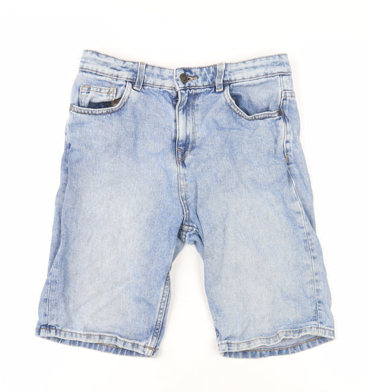 Marks and Spencer Boys Blue Bermuda Denim Shorts Size 12-13