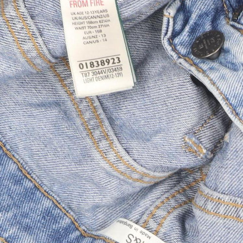 Marks and Spencer Boys Blue Bermuda Denim Shorts Size 12-13