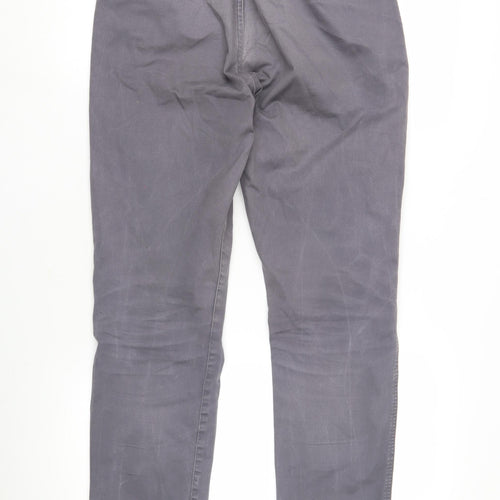 H&M Men's Grey Slim Fit Chino Trousers L