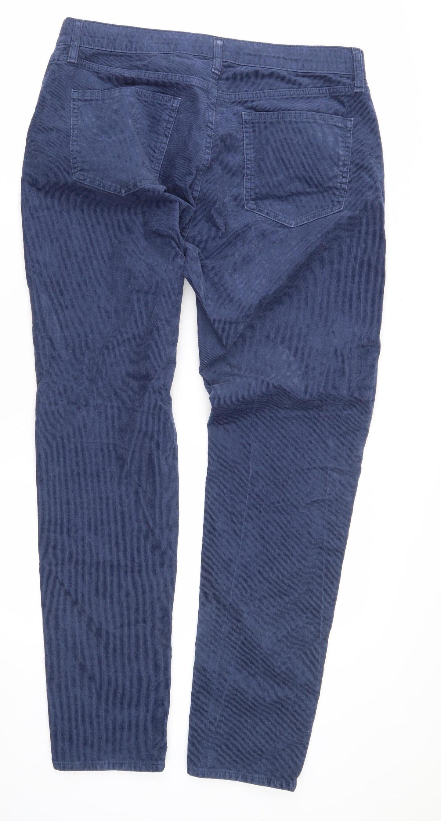 Uniqlo Men's Blue Corduroy Trousers, Size 32