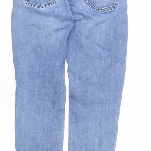 Uniqlo Men's Blue Distressed Straight Jeans Size 33
