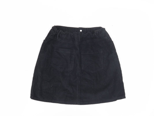 Miss Evie Girls Black Corduroy Skirt 11-12 Years
