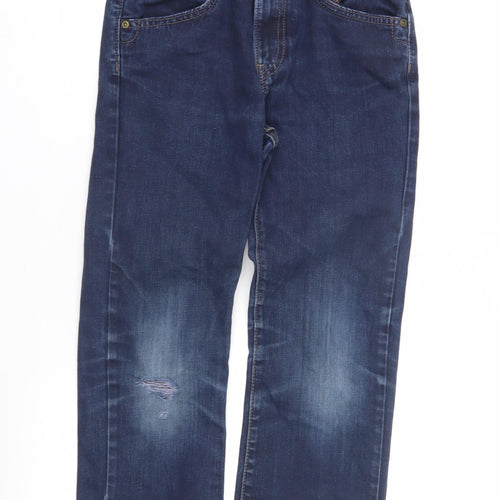 Marks and Spencer Girls Blue Straight Jeans 11 Years