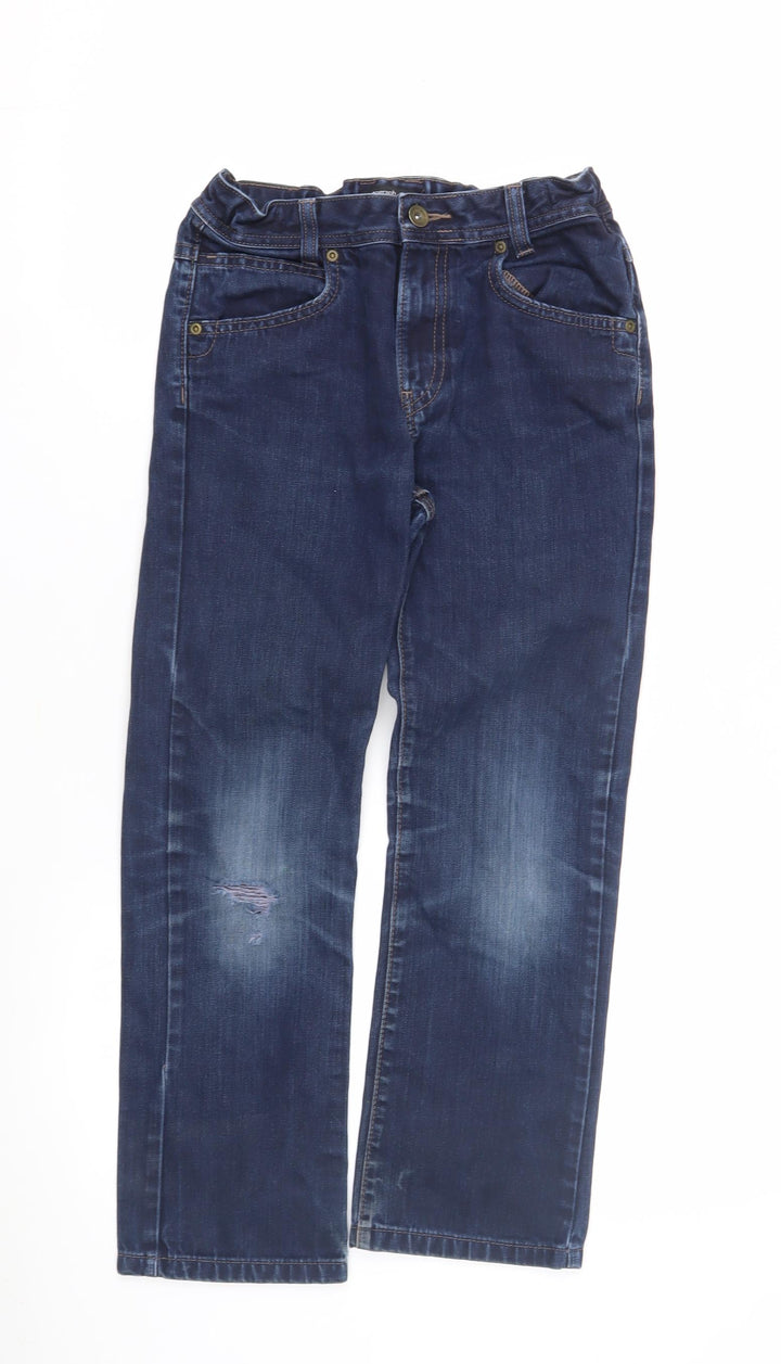 Marks and Spencer Girls Blue Straight Jeans 11 Years