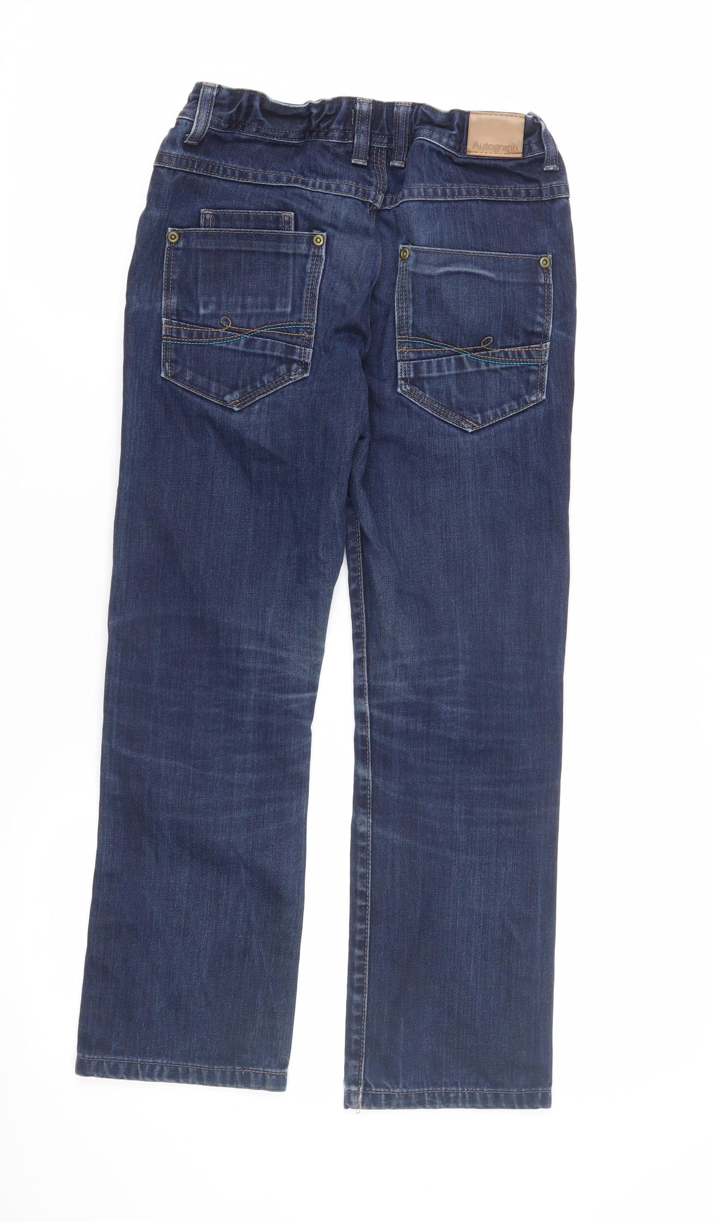 Marks and Spencer Girls Blue Straight Jeans 11 Years