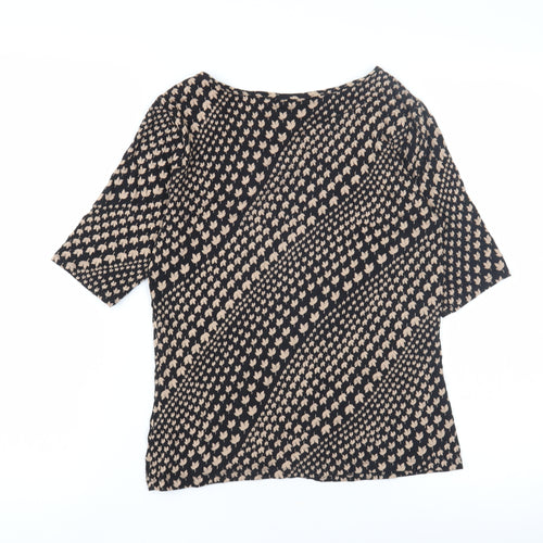 Marks and Spencer Women's Black Beige Blouse Size 8
