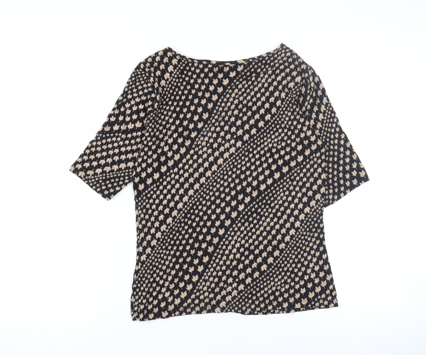 Marks and Spencer Women's Black Beige Blouse Size 8