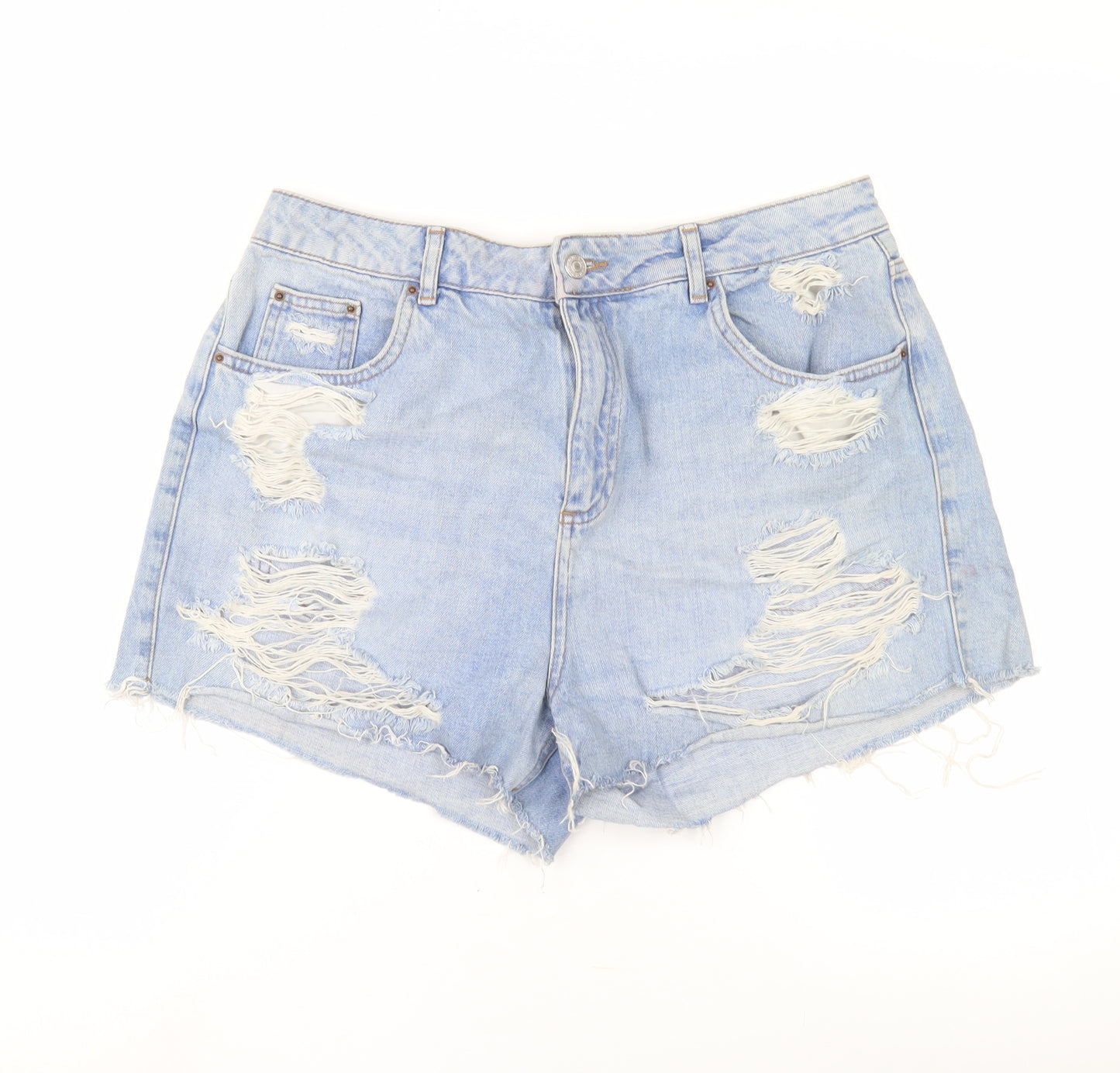 Topshop Women's Blue Mom Denim Shorts Size 16