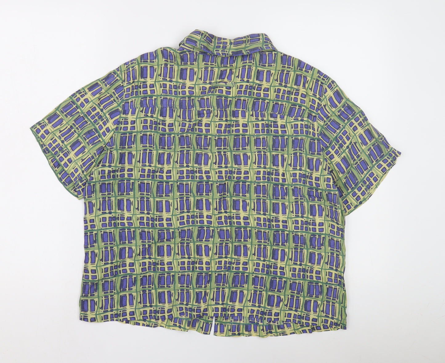 BHS Women's Geometric Multicoloured Button-Up Shirt