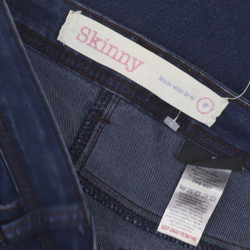 Next Women's Blue Skinny Jeans Size 8 Petite Fit