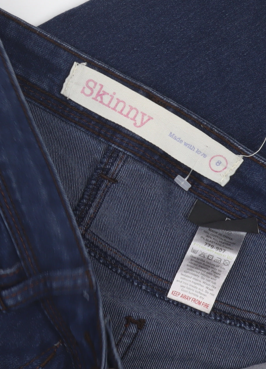 Next Women's Blue Skinny Jeans Size 8 Petite Fit