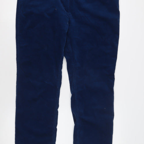 Marks and Spencer Women's Blue Trousers Size 16 - Cotton Blend