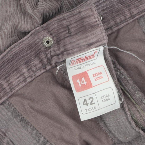 St Michael Women’s Brown Corduroy Trousers Size 14