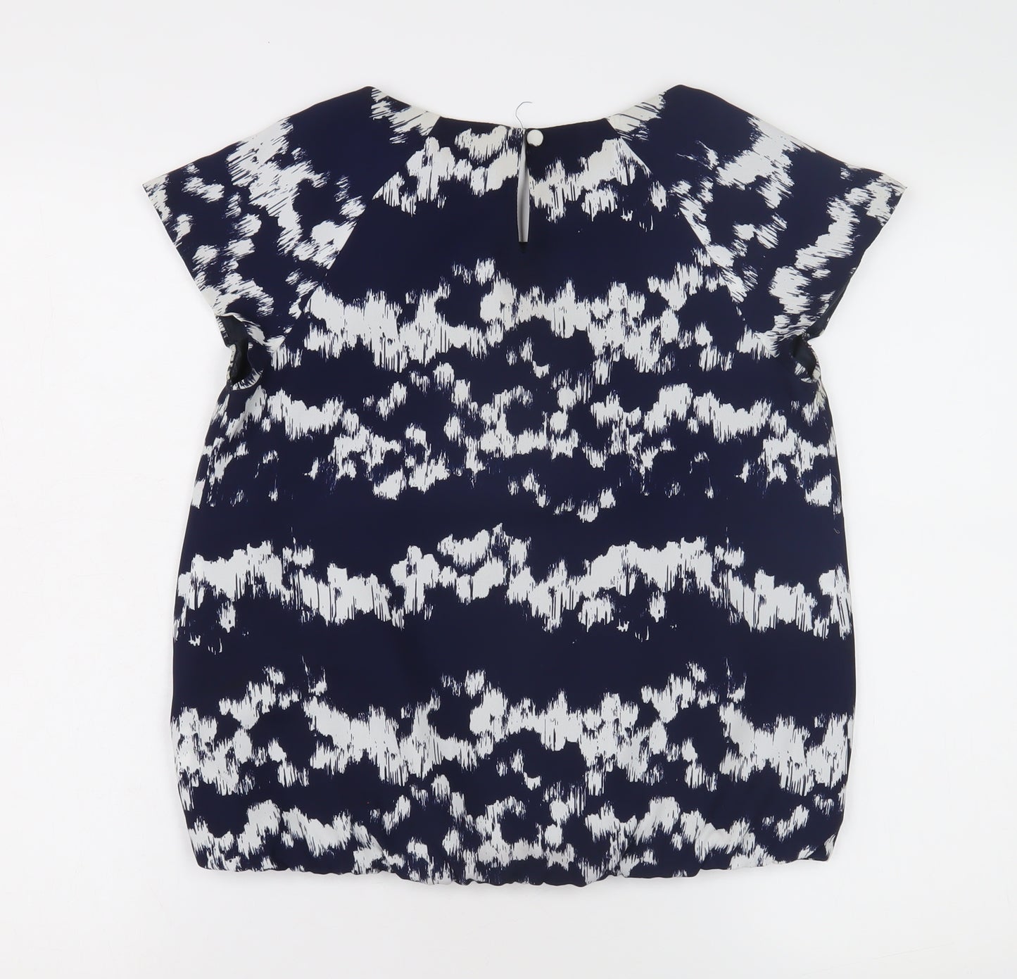 Minuet Women's Blue Petite Abstract Blouse, Size 12