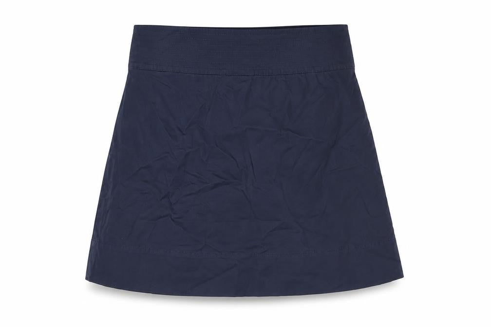 Front view of ESPRIT Women's Blue Skirt, size 10, Button Closure