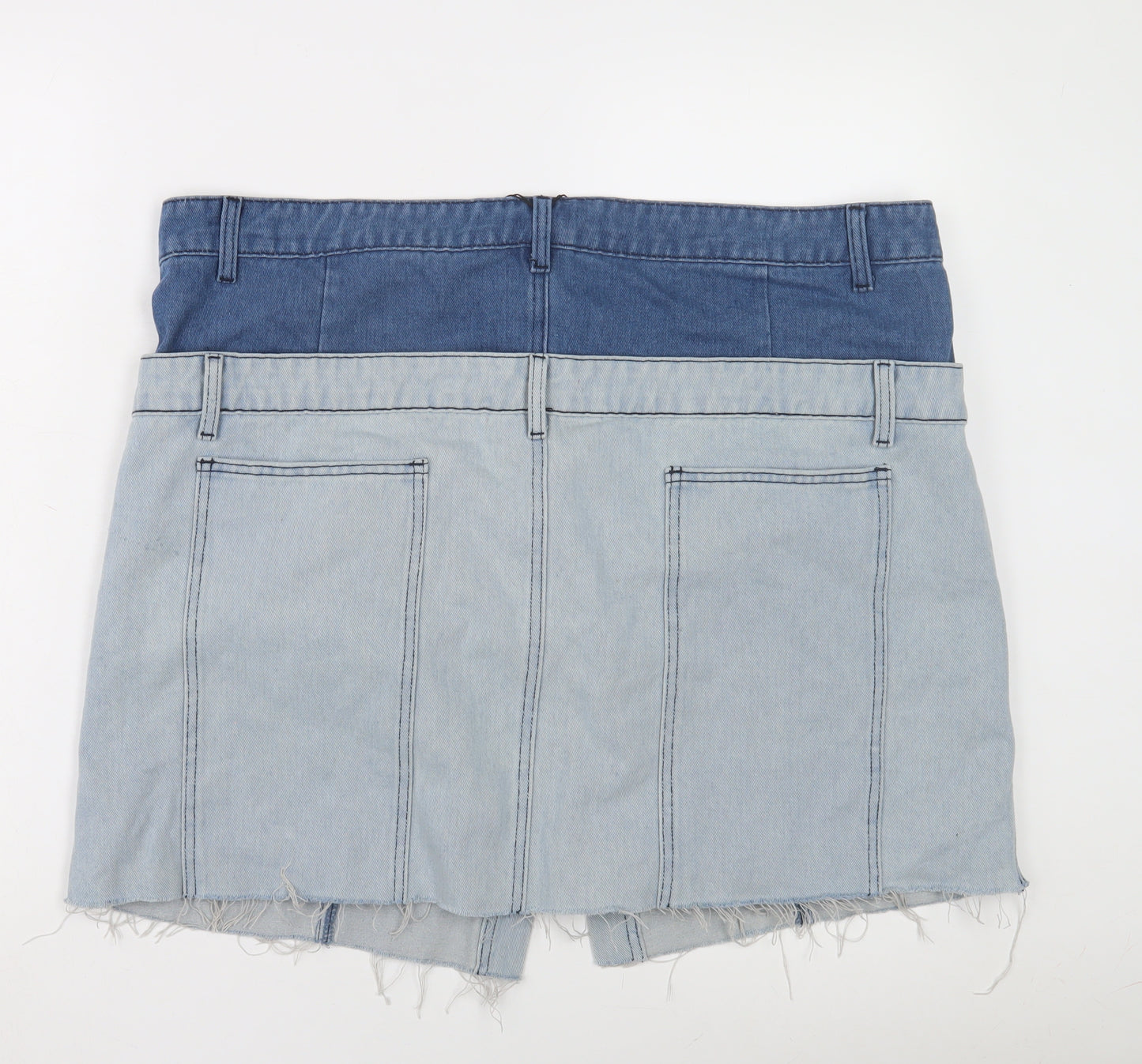 PrettyLittleThing Women's Blue Mini Denim Skirt Size 22