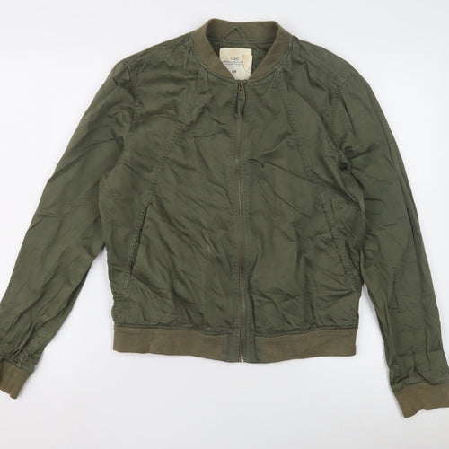 H&M Women's Green Bomber Jacket Size 8