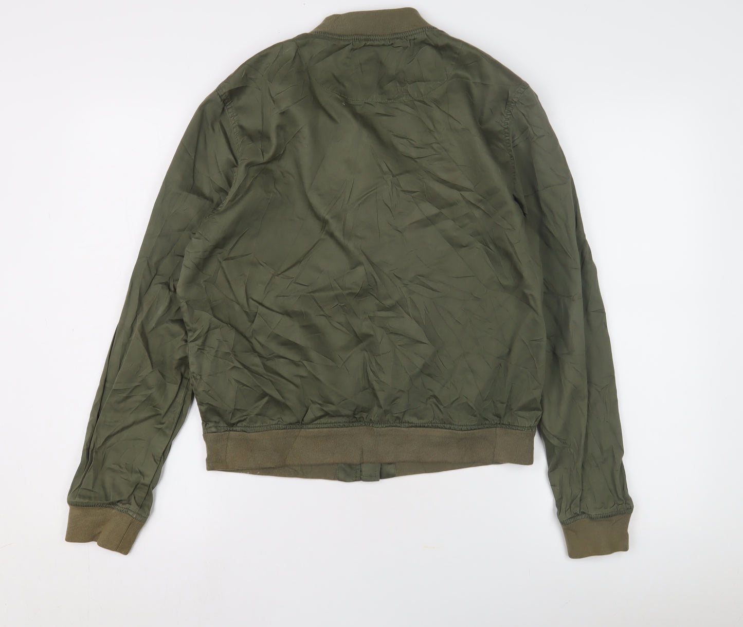 H&M Women's Green Bomber Jacket Size 8