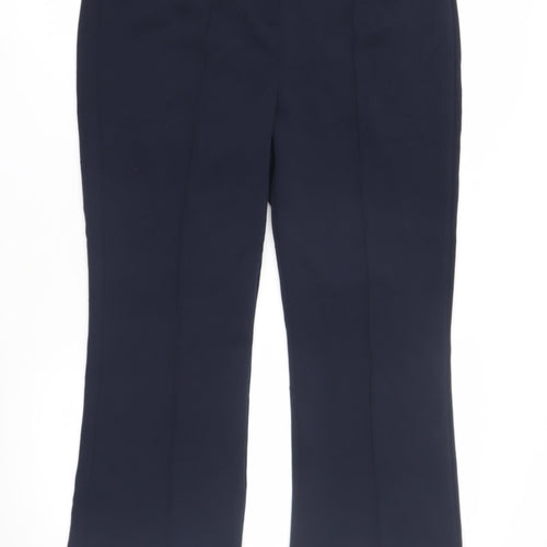Next Women's Blue Straight Leg Trousers Size 14