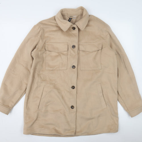 DIVIDED Women's Beige Fleece Jacket - Size S