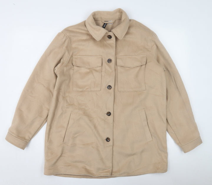 DIVIDED Women's Beige Fleece Jacket - Size S